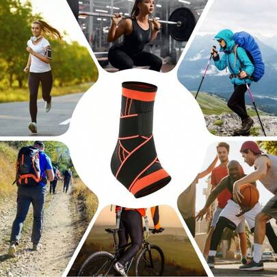 可调节踝关节支撑带适用于篮球、跑步等运动和健身活动，提供足内旋支撑。