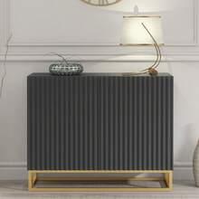 Ripple Sideboard 100cm - Modern Fluted Design With Push To Open Doors - Dark Grey - View 1