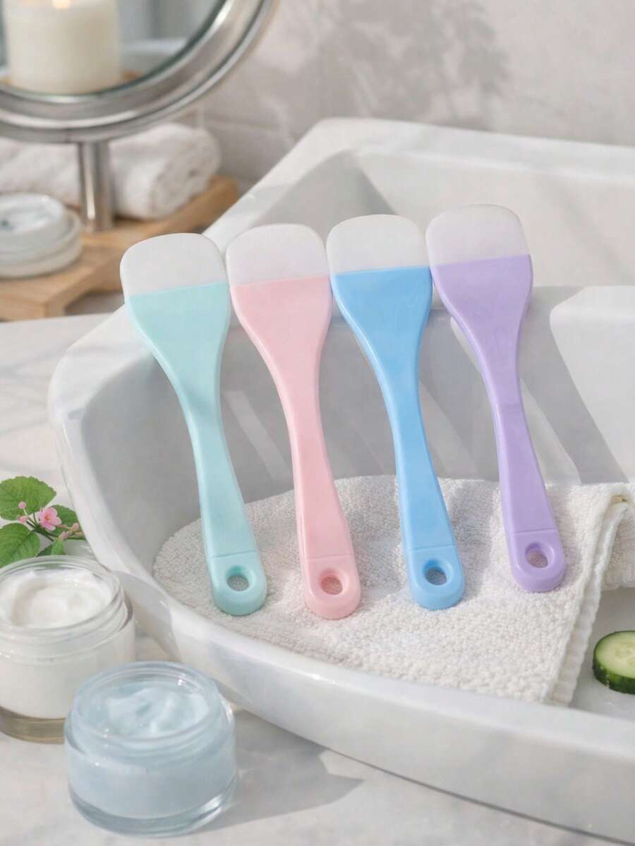 New Large Silicone Face Mask Brush, Reusable One-Piece Face Mask Applicator, Foundation Brush, Cream Brush, Paste Brush, Evenly Apply, Reusable, Easy To Clean, Makeup Tool,Giveaways - Multicolor - View 1