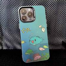 Funda de Teléfono Cute B-Bugcat Capoo para 17,16,15,14,13,12,11,Pro,Max,Plus Anti Caída Negra Mate Dura - Z4 - Ver 8