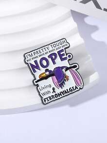 1 Piece Cute Bird Enamel Brooch Animal Pattern Inspirational Quote Lapel Pin Backpack Badge Clothing Accessories Fashion Jewelry Gifts - Multicolor - View 9