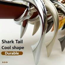 1pc Fashionable Shark Shaped Guitar Capo, Zinc Alloy Tuning Capo With Sound Changing Function, Suitable For Acoustic Guitar, Folk Guitar, Electric Guitar And Ukulele, Good Grip, No Buzzing, Zinc Alloy, Musical Instrument Accessory, String Instrument Accessory, Stylish Capo, Minimalist Design, Strong Clamping, Time & Effort Saving, Non-Damaging To Instrument Body, Universal String Instrument Accessory, Thoughtful Gift For Beginners And Music Enthusiasts - Silver - View 3