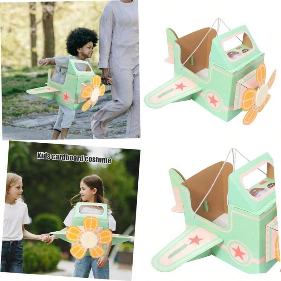 TOYANDONA Juguete Disfraz de avion usable para niños avion de Papel usable avion para niños Juguete para niños Juguetes interactivos para niño Platos de Papel Vestidos de niño Ropa tablerosChildlike charm, a must-have gift for children - como en la foto - Ver 1