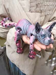 50cm/19.69inch Huge 3D Cat Statue, Suitable For Garden And Bedroom, Perfect Birthday Gift, Colorful Series, Holiday Party Favor, Birthday Gift, Holiday Gift, Perfect Gift, Ideal For Cat Lovers. Party Decoration - Eye Color Is Randomized, And The Presence Of Eyes Is Also Randomized (Please Purchase Carefully, Note The Reminder) - Multicolor - View 33