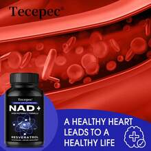Tecepec 120 Capsules Resveratrol & NAD+ Dietary Supplement - Skin Support & Active Brain Cells, Healthy Thinking - 1 Bottle - View 6