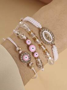 4pcs/Set Virgin Mary Bracelets , Braided Bracelet Adjustable Women's Bracelet - Braided Bracelet Set - View 4
