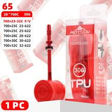 700x23/25/28/30/32C Road Bike TPU Inner Tube, 700C Bicycle Tires With 45/65/85mm French Valve, Lightweight Bicycle Tube - Red - View 13