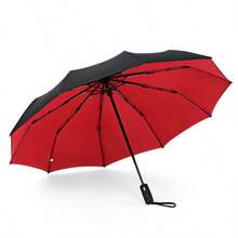 Paraguas plegable automático reforzado con 10 varillas, tela impermeable de pongee 190T, apertura y cierre automáticos, protección UV - Diseño minimalista, unisex, selección de primavera y verano, regalos para damas de honor, decoración de habitación, dormitorio, playa, viaje, para hombres, para mujeres, vacaciones, Día de la Mujer, artículos de viaje, recuerdos de boda, Y2k, dormitorio, accesorios de coche para mujeres, decoración de cocina, cosas lindas - Multicolor - Ver 7