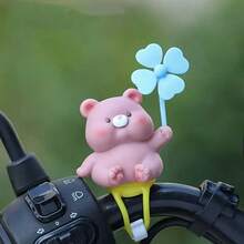 1 pièce Décoration de parc de moulin à vent mignon en PVC, convient pour la décoration de vélo/vélo de montagne, ornement de moulin à vent | Accessoire de guidon/tableau de bord de vélo | Sangle colorée pour une fixation facile, matériau en plastique durable | Applicable pour diverses occasions et festivals - Multicolore - Voir 12