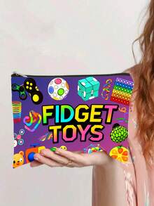 1 pieza Bolsa con cremallera multiusos, adecuada para mascotas, organizadores de cosméticos, suministros y regalos festivos - Cartera y contenedor de aperitivos lavable a máquina de estilo casual - Multicolor - Ver 3