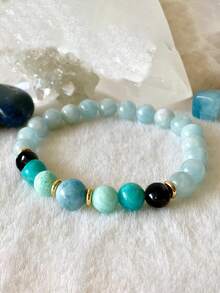 Jade Bracelet For Prosperity, Angel Stone For Inner Peace, Crystal Healing Meditation Jewelry Suitable For Men And Women - Multicolor - View 9