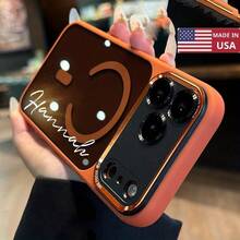 Phone Case - Custom DIY Personalized Name Phone Case Compatible With Iphone 17 Pro Max, 17 Air, 17 Pro, And 17. This Luxury High-Quality Semi-Transparent Black Protective Metal Lens Frame Case Is A Simple And Stylish Acrylic Hard Case - trái cam - Xem 1