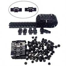 Black Technical Chain Wheel Part Building Blocks Children Toy Bricks Parts Chain Link Tire Gear Wheels Bricks Tank Tracks DIY Accessories 57518 57519 24375 3708