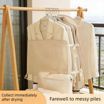 1pc/2pcs Travel Clothes Compression Organizer Large Capacity Buckle Compression Downjackets Coats Storage In Luggage To Save Space Suits For Business Man Woman Machine Washable High Quality Material Durable