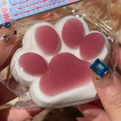 1/3pcs Cat Claw Squeeze Toy, Handmade Soft Cute Sensory Squeeze Toy, Birthday Gift Filler, Stress Relief Toy