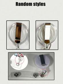 2D Flat Acrylic Nurse Girl ID Card Holder - Retractable Badge Reel, Durable Tag, Suitable For Medical Students And Practicing Nurses - Durable PMMA Material, For Workplace ID, Medical Tag Clip | Fun Design | Durable Acrylic Material, Nurse Accessories, Back To School, Teacher Gift - Multicolor - View 9