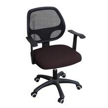 Fundas de asiento para silla Ofiice, funda de LICRA para silla de ordenador, funda protectora para sillón, funda de asiento elástica para silla de oficina NIHO - Gris Claro - Ver 18