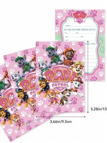 12pcs Paw Patrol Invitation Cards, Party, Birthday, Gift - Multicolor - View 2