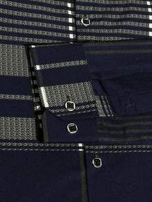 ropa de hombre Camisas de fiesta para hombre, ropa de invierno para hombre Estilo empresarial maduro Casual, elegante y con estilo.Trajes de fiesta, trajes de cita, trajes de Navidad. - Azul Marino - Ver 7