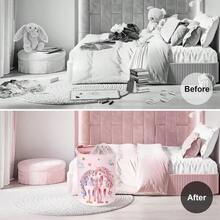 Clastyle 45L Cesta Ropa Sucia Animales Dinosaurios Hs Verde Lindo Cestos Almacenaje Juguetes s Plegable Redonda de Dormitorio 36x45 cm