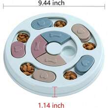 1pc Dog Puzzle Toys Slow Feeder Interactive Increase IQ Food Dispenser Non-Slip Slowly Eating Bowl Cat Dogs Food Games - Dark blue - 查看 2