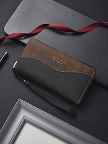 新款大容量商务男士钱包，拉链多功能长款真皮卡包 - 彩色 - 查看 13