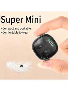 超輕巧 TWS Mini 入耳式耳機，輕量化觸控耳機，支援 USB-C 充電，相容 iOS 與 Android，健身音訊設備，時尚設計，塑膠材質，適合活力生活，現代輕量耳機 - 彩色 - 查看 6