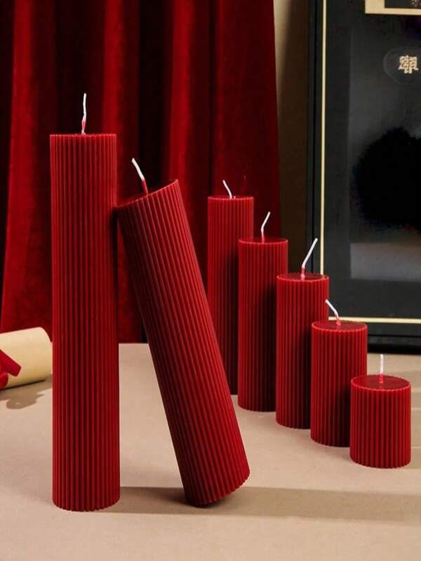 Luxury French Retro Cylindrical Scented Candle - Smokeless Fragrance, Suitable For Home Decor, Wedding, Wedding Reception, Party And Romantic Atmosphere | Photography Props, Gift Ideas, Premium Soy Wax Candle, Valentine's Day Decor, Room Decor, Valentine's Day Gift