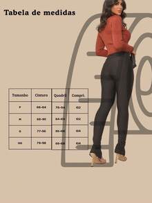 Calça Lipo C/3 Zíperes Suplex Power Modeladora Grossa - Preto - Visão 2