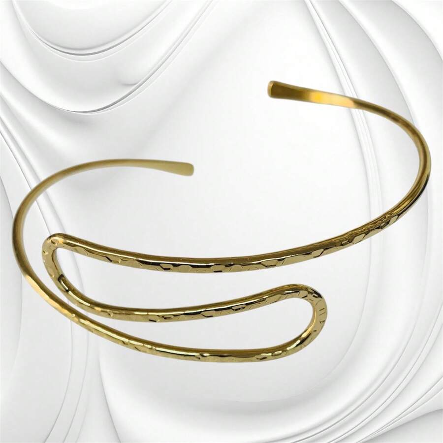 Gold Plated Forearm Bracelet - 金色 03 - 查看 1