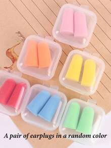 可重复使用的硅胶耳塞，适用于睡眠和游泳，超舒适隔音，包含2对替换耳塞套，适合睡眠、深度专注、旅行、噪音敏感人群，保护听力，度假旅行配件，夏季旅行必备。 - 彩色 - 查看 15