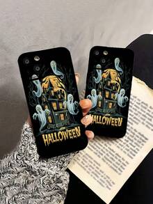 Casa espeluznante y fantasma de Halloween. Esta elegante funda es compatible con los modelos  16, 15, 14 Pro Max, 13, 12, 11, XR y XS Plus. Fabricada en silicona TPU, ofrece protección contra golpes y caídas, además de una sensación superior. Es un regalo ideal para familiares, amigos y seres queridos, y una opción perfecta para Navidad.fundas para  13,funda  13,funda  16,fundas ,funda  15,funda para ,fundas para  16,fundas  11,fundas  15,funda  17,protector para ,funda  14,fundas  12,fundas  14,funda  17 pro max,fundas  13,fundas>,kindle accesorios,funda navideña,fundas navideñas ,navidad - Negro - Ver 5