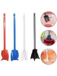 Reusable Paint Stirrer Epoxy Resin Stirrer Accessory | Small Plastic Stirring Paddle, Non-Stick Easy-To-Clean Design, Comfortable Grip, Achieve Efficient And Smooth Mixing, Suitable For Epoxy Resin, Pigments, Ceramic Glazes - Multicolor - View 2