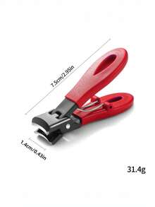 一套嵌入式指甲护理套装，配备宽口指甲剪 - 重型斜刃剪，适用于厚指甲和老年人，专业不锈钢工具