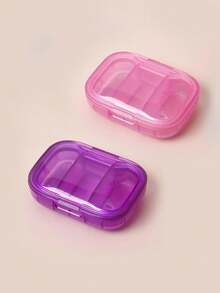 3-Compartment Portable Pill Box, Weekly Medication Storage Case, Dust-Proof Pill Organizer, Suitable For Travel, Office Desk And Home Use - Multicolor - View 11