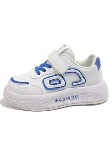 2025 New Style Kids White Sneakers, Children's Sports Shoes, Breathable Soft Sole Boys Casual Sneakers, Baby Shoes - Blue - View 5