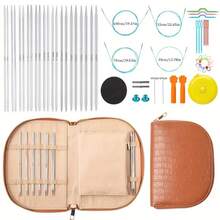 Premium Knitting Needles, Stainless Steel Circular Needles, 2.0mm-5.0mm Sizes, Sewing & Weaving Tools, Suitable For DIY Sweaters, Scarves And Other Handicraft Knitting Projects, Ideal For Knitting Enthusiasts