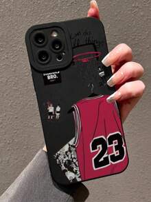 1pc Basketball Pattern TPU Matte Anti-Drop Phone Case, Compatible With IPhone 16/11/12/13/14/15/15 Pro/15 Plus/15 Pro Max/7 Plus/8 Plus/X/Xs Max/Xr/11 Pro/12 Pro/13 Pro/14 Pro/12 Mini/13 Mini/11 Pro Max/12 Pro Max/13 Pro Max/14 Pro Max/14 Plus/6/6s/6 Plus/7/8/16 Pro/16 Plus/16 Pro Max/SE, And Galaxy A54/A14/A12/A13/A15/A32/A33/A24/A52S/S20/S21/S22/S23/S24/S23 Plus/S24 Ultra, Waterproof, Shockproof, Scratch-Resistant - Multicolor - View 2