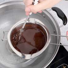 9.65-Inch Double Boiler, Stainless Steel Melting Bowl, Suitable For Melting Chocolate, Candy, Butter, Cheese, Caramel And Soap, Wax Making - Silver - View 5