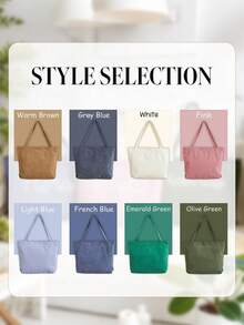 Personalized Embroidered Corduroy Tote Bag, Customized Name Tote Bag, Bridesmaid Tote Bag, Handmade Embroidered Travel Bag, Daily & Weekend Travel Tote Bag, Monogram Bag. Fashionable, Colorful, Minimalist, Unique Personalized Custom Gifts, Perfect For Christmas Gifts, Valentine's Day Gifts, DIY Custom Birthday Gifts, Anniversary Gifts, Couple Gifts, Mother's Day Gifts, Wedding Gifts, Bridesmaid Gifts, Party Gifts, New Year Gifts And Best Friend Gifts. - Multicolor - View 6