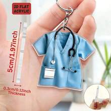 1pc Nurse Name Keychain, Customized Nurse Keychain, Medical Staff Keychain, Nurse Keychain, Nurse Gift, Nursing Student Gift, Nursing School Gift, Durable & Cute Y2K Style Casual Personalized Keychain, Ideal Gift For Him/Her, Lover, Family, Friends, Anniversary - Multicolor - View 10
