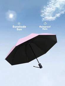 Paraguas plegable, paraguas para el sol, esencial de viaje, mini paraguas portátil de bolsillo de doble uso con protección solar, paraguas automático completamente, protección UV, reforzado, unisex, a prueba de viento, paraguas plegable compacto, protección solar y sombrilla para exteriores, lindo paraguas de campista, plegable grande, pequeño, mediano unisex, impermeable y ligero - Multicolor - Ver 6