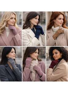 Stylish Soft Touch Unisex Thermal Cold Weather Gloves - ungu - View 5