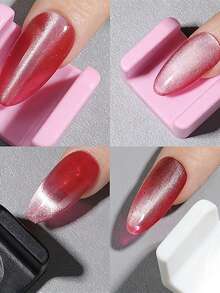 SAUA Dụng cụ vẽ móng nghệ thuật mắt mèo 5D từ tính - Bao ngón tay chống trượt với nam châm mạnh, nhiều màu sắc (hồng, tím), thích hợp cho việc tự làm móng nghệ thuật và sử dụng tại các tiệm nail. - Nhiều màu - Xem 4