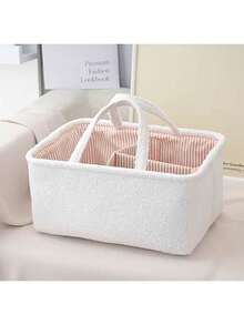 1pc Multifunctional Diaper Caddy Organizer, Large Capacity Fabric Storage Basket For Diapers, Wipes And Other Nursery Essentials - Multicolor - View 6