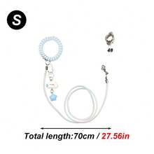 Conjunto de 1 guia de voo super elástica para papagaio com pulseira e pingente de desenho animado fofo, adequada para calopsitas, cacatuas, periquitos e outras aves de exterior, corda retrátil para caminhada de pássaros, sem argola para os pés, adequada para treinamento e soltura de pássaros em todas as estações do ano. - Multicolorido - Ver 22