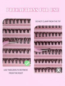 200 cílios postiços em tufos, cílios individuais, curvatura D, 8-16mm, para você mesma criar sua maquiagem dos olhos. Conjunto de cílios postiços à prova d'água 30D+40D+50D+60D+80D+100D, super volumosos, que aumentam o olhar, fáceis de usar para criar uma maquiagem natural. Reutilizáveis, ideais para iniciantes, perfeitos para casamentos, encontros, festas e feriados. Uma ótima opção de presente para o Natal, Halloween e outras datas comemorativas. Inclui cola para cílios e pinça para facilitar a aplicação. - Rosa - Ver 12