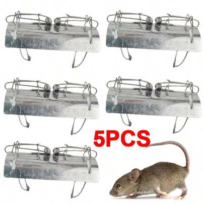 Pack Of 5 Tunnel Mole Trap Quick Kill Control Repellent Mole Traps