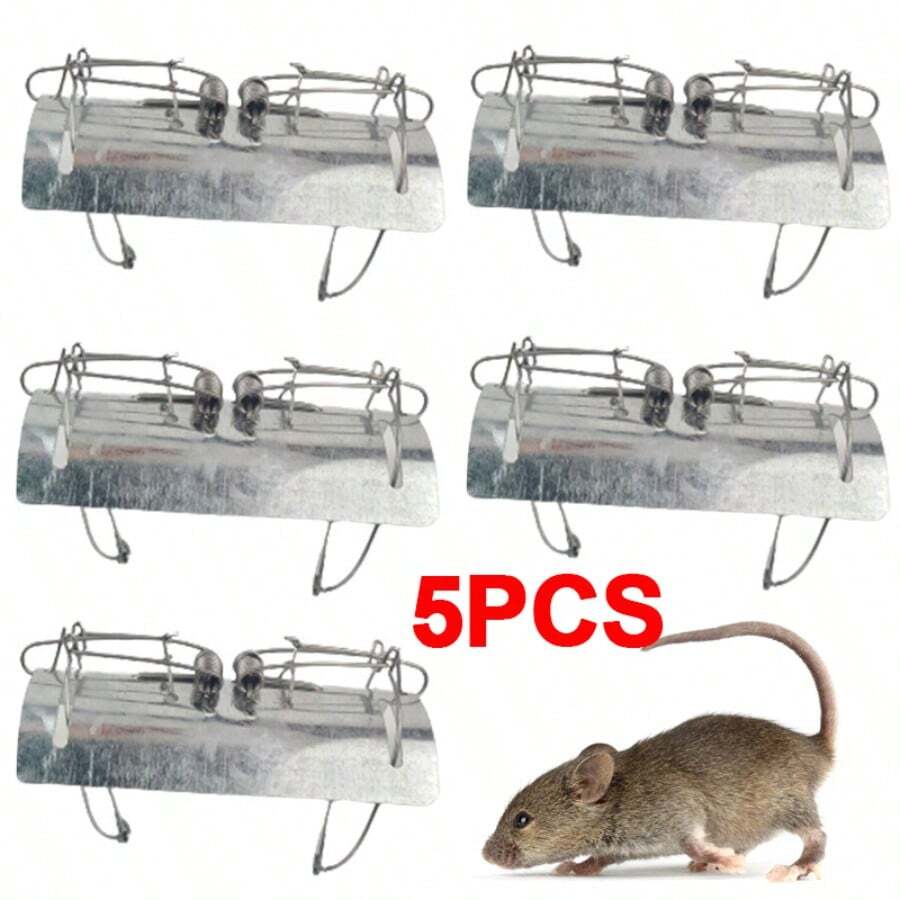 Pack Of 5 Tunnel Mole Trap Quick Kill Control Repellent Mole Traps - Silver - View 1