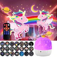 21 Sets Of Films, Projector Night Light For Bedroom, Ceiling, Remote Control & Music Box,  Night Light Projector, Star Galaxy Projector For Christmas, Room Decor - 白色 - 查看 4